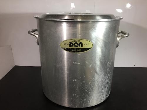 アカオAKAO　アルミ製 大型寸胴鍋 ５１ｃｍ フタ付き　Ａ　調理器具　厨房　中古●　商品番号190128-J1　H AKAO(アカオ) DONアルミ 寸胴鍋 51cm AZV16051